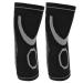 ZJchao Compression Elbow Support Sleeve for Running Keep Warm Antiskid Fit the Elbow Joint Evenly Reduce Muscle Swelling (Black and Gray)
