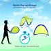 porayhut Pop up Soccer Net Set of 2 - Portable 210D Oxford Goal for Kids with 8 Field Marker Cones and Stakes - 2.5FT Blue Goal for Backyard and Soccer Training - Buy Online on GoSupps.com