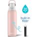 Brita Insulated Stainless Steel Water Bottle with Straw - 20oz Rose - Buy Online on GoSupps.com