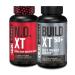 Jacked Factory N.O. XT Nitric Oxide Supplement (90 Capsules) & Build XT 50+ Daily Muscle Builder (90 Capsules) for Muscle Growth Pumps Vitalty & Recovery