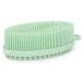 FREATECH body brush with 2-page silicone bristles as a bathing brush & massage brush shower brush for peeling removing cellulite stimulating cells hygienic & durable than Luffa mintgr n