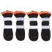 GLE2016 Dog Boots Snow Warm Dog Booties Water Resistant Dog Shoes Warm Lining Nonslip Rubber Sole with Reflective Strap Nonslip Rubber Sole for Snow Rain 4PCS(5# Orange) 5# Orange