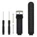 Replacement for Garmin Forerunner 235 / Garmin Approach S20 S5 S6 Watch Band Accessory, Adjustable Silicone Solid&Pattern Strap Wristband for Forerunner 220/230/620/630/735XT/235Lite Black/White