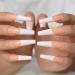 Extra Long Beige White XXL Coffin Artificial Nails - Shiny French Press-On Tips 24 PCs Kit for DIY Nail Art - Buy Online on GoSupps.com
