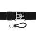 PEUTIER 1.5in Elastic Equestrian Belt & Keychain Horse Riding Belt with Surcingle Buckle Horse Bit Belt Comfortable Waist Belt Leather Key Strap for Equestrian Horseback Riding Sports