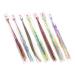 minkissy 7 Sets Colored Hair Rope Girls Hair Accessories Kids Wigs Hair Ties for Braids Hair Tinsel Braid String Fairy Hair Tinsel Kit Hip Hop Hair Tie Braiding Ropes Braided Ribbons Child