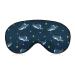 Unicorn Shark Sleep Mask Eye Cover for Sleeping Blindfold with Adjustable Strap Blocks Light Night Travel Nap for Men Women