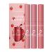 HMDABD Yak Butter Strawberry set lip gloss non-stick cup does not fade easily waterproof lip glaze lipstick set box Modifies skin tone easy to color Items under 5 -C One Size