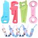 Cokomono 4 Pcs Baby Teething Toys for Babies 3-6 Months  Baby Teethers 6 to 12 Months with 4 Pcs Pacifier Clips  Baby Chew Toys 3-6 Months  Molar Teether  BPA Free Silicone Tools Set