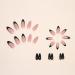 JUSTOTRY 24 Pcs Stiletto False Nails with Jewels - Black French Press On Nails for Women - Short Nude Almond Fake Nails with Glue - Nail Art Set - Buy Online on GoSupps.com