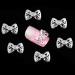 Broadfashion 10pcs 3D Glitters Bowknot Nail Stickers | Silver Bow Rhinestone Nail Art Decoration - Shop Internationally - Buy Online on GoSupps.com
