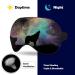 SEPTYK Space Wolf Galaxy Sleep Mask for Men Women Kids | Animal Pattern Eye Eyepatch with Elastic Strap - Buy Online on GoSupps.com