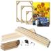 ASENART DIY Solid Wood Canvas Frame Kit 14 x18 Inch for Oil Painting Wall Art Customized Wooden Art Frames for Paintings Canvases Easy to Build Canvas Stretching System Framed Picture Accessories 14" x 18" (35x45cm)
