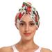 Plumeria Watermelon Hair Towel 2 Pack Super Absorbent Hair Drying Towel Quick Dry Hair Turbans Head Towel with Button Twisty Wrap for Women Girls