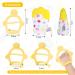 Vicloon Baby Bite Gloves with BPA Free Bite Ring Toy - Soft Gum Soothe for 0-6 Months - Yellow Baby Gloves & Bass Ring - Buy Online on GoSupps.com