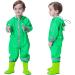 De feuilles Kids Button Rain Suit - Waterproof Hooded Green Frog Jumpsuit (4-6 Years) - Buy Online on GoSupps.com