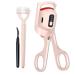 Heated Eyelash Curler Temperature Display Heated Lash Curler with Separator Tool and Brush 3 Heating Modes Rechargeable Electric Eyelash Curler for Stunning Lashes in Minutes (Pink) Pink Kit