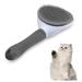 Self-Cleaning Cat Brush for All Fur Types - Remove Undercoat & Tangles | Grey Plucking Brush for Long & Short-Haired Cats & Dogs - Buy Online on GoSupps.com