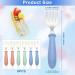 Shop Wllhyf 6-Piece Party Fork & Spoon Set - Soft Silicone Handle Stainless Steel Dishwasher-Safe Self-Feeding Catlery for Kids & Adults - Buy Online on GoSupps.com