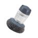 Shakven Soap Dispensing Palm Brush | Push Dispensing Dish Scrub Brush - Multifunctional Ergonomic Steel Scrubber Kitchen Cleaning Brush or Dishes Pot Pan Kitchen