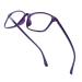 Computer Glasses Blue Light Blocking Anti Eye Strain Anti Glare Fatigue - Lightweight (14g) Frame Unbreakable Purple