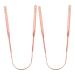 Stainless Steel Tongue Scraper U Shape Tongue Cleaner for Oral Care Hygiene Rose Gold 2 Pack Rose Gold