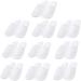 AhFulife 10 pair spa slippers closed toes white hotel guests slippers for spa bathroom party guest and travel fits most men and women 8-9.5 US wide closed toes