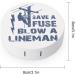 Lineman Save A Fuse - Blow A Lineman Round Case For Contact Lens Kit Storage Box with Mirror Printed - Buy Online on GoSupps.com