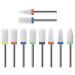 finibir Ceramic Nail Drill Bit 10Pcs-3/32 Nail Drill Bits for Acrylic Nails,Professional Electric Nail Drill for Crystal Nail Extension Nail Removal,The Short Handle Does Not Shake. Combo 03