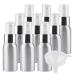 TIANZD 12 Pcs 120ml Empty Silver Aluminium Fine Mist Spray Bottle with White/Silver Metal Spray Head Refillable Travel Alu Bottles for Body Sprays Room Fragrances Perfumes Hair Garden Funnel Silver 30ml