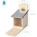 Navaris Squirrel Feeder - Durable Pine Wood House for Outdoors - Metal Roof Feeding Station for Garden Backyard Squirrels - Buy Online on GoSupps.com
