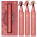 YOUNG VISION Lip Tint Marker 3 PCS Set Lightweight Lip Stain Liquid lipstick with Nude Matte Shades Lip Liner and Stick 2-in-1 Long Wearing and Waterproof SET B