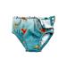 Wevswe baby young reusable swimming diaper Newborn washable lid UV protection adjustable snap green dinosaurs 12-18 months