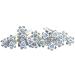 Vpang 20 Pcs Wedding Bridal Rhinestone Crystal Hair Pins Clips Women Headwear Wedding Decorative Hair Accessories (Blue Flower)