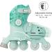 Yvolution Twista Skates Learner Training Skates - 2-in-1 Adjustable Roller Skates for Boys and Girls 2+ Years Old, US Size 7-11 - Green - Buy Online on GoSupps.com