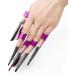 300Pcs Professional Stiletto Nail Forms for Acrylic & UV Gel Nail Extensions - Self-Adhesive Sticker Guide Form HJ-NTF037 - Buy Online on GoSupps.com