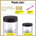 2oz Plastic Cosmetic Jars (Set of 48) | Clear Sample Containers for Cream, Body Butter, Lip Scrub | Free Labels & Spatulas | Travel Size with Black Lids - Buy Online on GoSupps.com