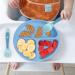 Vicloon Baby Silicone Suction Plate Set - 3 Non-Slip Divided Toddler Plates for Self Feeding and Training in Grey Blue/Green/Beige - Fits Most Highchairs - Buy Online on GoSupps.com