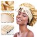 3pcs Satin Bonnets for Black Women - Large Silky Bonnet Set in B- Black, Peacock Blue, Rose Gold - Buy Online on GoSupps.com