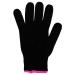 SZXMDKH Heat Resistant Glove for Hair Styling 1 PCS Professional Heatproof Glove Heat Blocking Mitts Heat Protection Gloves for Hair Tools Curling Iron Wand Flat Iron Hot-Air Brushes(Pink Edge) Set 1: 1 Pcs Black