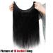 Elailite Real Hair Extensions with Wire - Invisible Faden Remy Smooth 16 /40cm 60g #01 Black - Premium Quality International Shipping - Buy Online on GoSupps.com