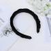 Wide Headband Fashion Suede Braid Headband Handmade Cloth Twist Hairbands for Women Girls (Black) - Buy Online on GoSupps.com