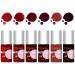 6 Pcs Lip Stain Set Vivid Water Lip Tint Lip Gloss Plump Velvet Lip Tint Stain Natural Matte Liquid Lipstick for Lips Cheek Eye Non-Stick Cup Mini Tinted Lip Long lasting Waterproof (6 Colors)