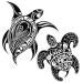 Artsure 6 Sheets Temporary Fake Tattoos For Men Adults Turtle Sea Animal Art Figure Ocean Age Temporary Fake Tattoo For Women Neck Arm Chest For Woman 3 7 X 3 7 Inch