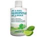 Liquid Chlorophyll Lime Basil 500ml Cold Extracted from Non-GMO Alfalfa - Detox - Alkaline - Natural Body Deodorant Antioxidant - Made in Canada
