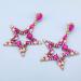 Shop Kercisbeauty Colorful Rhinestones Beads Star Pendant Dangle Earrings - Bohemian Fashion Jewelry for Women & Girls | Unique Pink Accessories - Buy Online on GoSupps.com