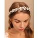 Deniferymakeup Bridal Wedding Hair Accessory Pearl Hair Vine Leaf headband Rhinestone Hair Piece for Bride - Buy Online on GoSupps.com