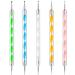 5pcs Dotting Pen Rhinestone Nail Art Dotting Tools Nail Design Marbleizing Tool for Dots and Marbling Colored