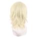 MapofBeauty 14 Inch Short Cosplay Anime Wig with Bangs - Light Gold Wolf Tail Synthetic Hair for Parties - Buy Online on GoSupps.com