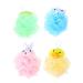 Healeved 4pcs Bath Ball Bath Flower Bath Items Exfoliating Shower Ball Bath Scrubber Bath Loofah Bath Supply Exfoliating Sponge Foam Body Wash Puff or Customized
